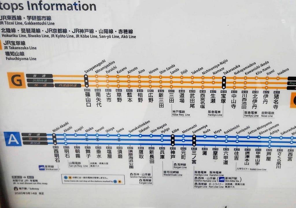 JR宝塚線路線図