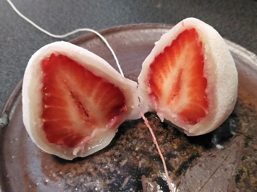 いちご大福の断面